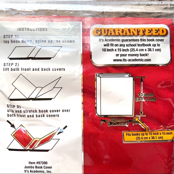 5 for $15🔥 Oversized Stretchy Fabric Jumbo Book Cover XXL & Bookmark Set  📚 - Picture 4 of 6